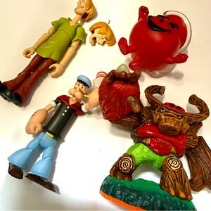 Cartoon Figure Bundle Koolaid man Shaggy scooby doo popeye tree rex skylanders